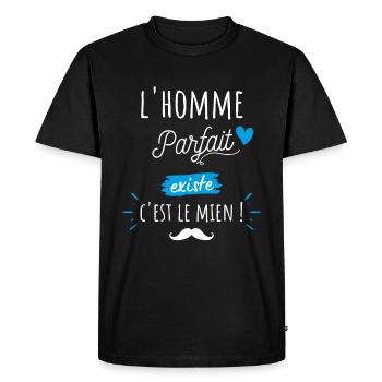 homme parfait cadeau saint valentin homme - T-shirt Premium bio Homme - noir - Devant - Nico (187cm)
