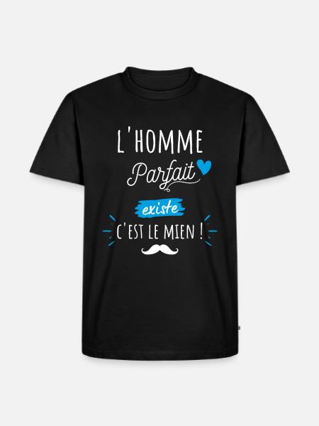 homme parfait cadeau saint valentin homme - T-shirt Premium bio Homme - noir