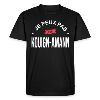 je peux pas j ai kouign amann chef bretagne - T-shirt Premium bio Homme - noir - Devant - Nico (187cm)