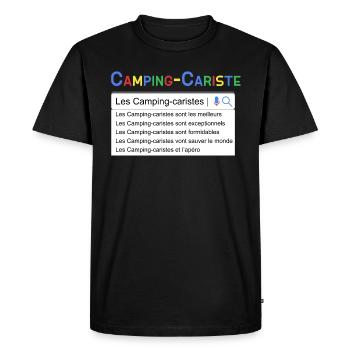 Camping-cariste Humour Camping-car Homme Et Femme - T-shirt Premium bio Homme - noir - Devant - Nico (187cm)
