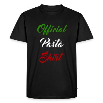 Official Pasta Shirt Noodles Ramen Spaghetti Fans - Men's Premium Organic T-Shirt - black - Front - Nico (187cm)