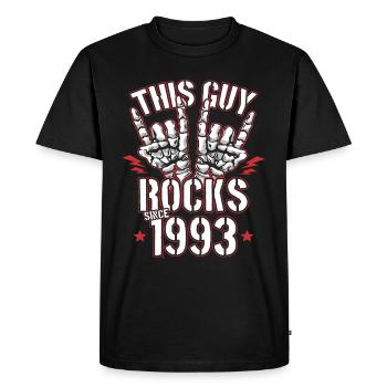 This guy has been rocking since 1993 vintage birthday - Men's Premium Organic T-Shirt - black - Front - Nico (187cm)