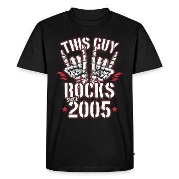 This guy has been rocking since 2005 vintage birthday - Men's Premium Organic T-Shirt - black - Front - Nico (187cm)