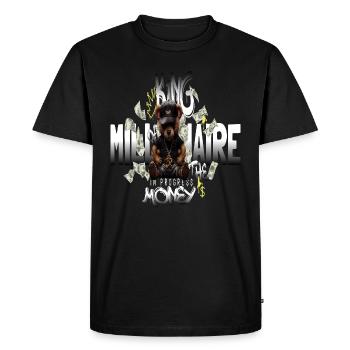 Millionnaire en devenir - Money King - T-shirt Premium bio Homme - noir - Devant - Nico (187cm)