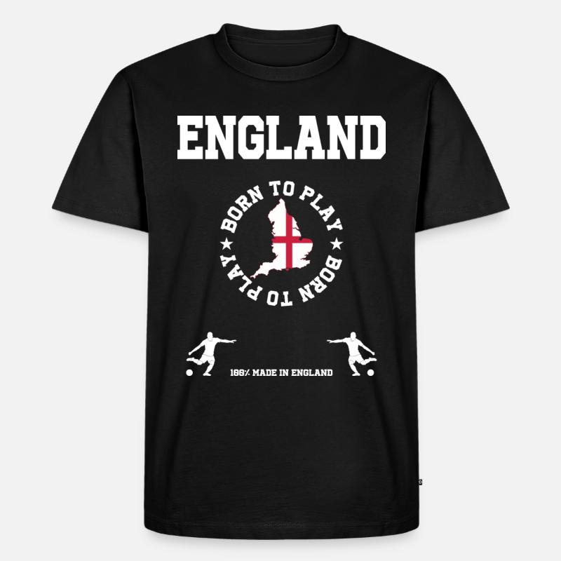 England - Männer Premium Bio T-Shirt - Schwarz