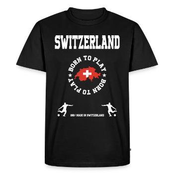 Suisse - T-shirt Premium bio Homme - noir - Devant - Nico (187cm)
