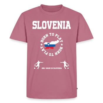 Slowenien - Männer Premium Bio T-Shirt - Mauve - Vorne - Nico (187cm)