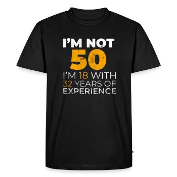 Drôle de 50.anniversaire t-shirt & idée cadeau - T-shirt Premium bio Homme - noir - Devant - Nico (187cm)