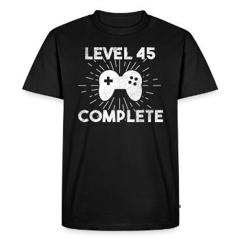 45 anniversaire 45 ans - T-shirt Premium bio Homme - noir - Devant - Nico (187cm)