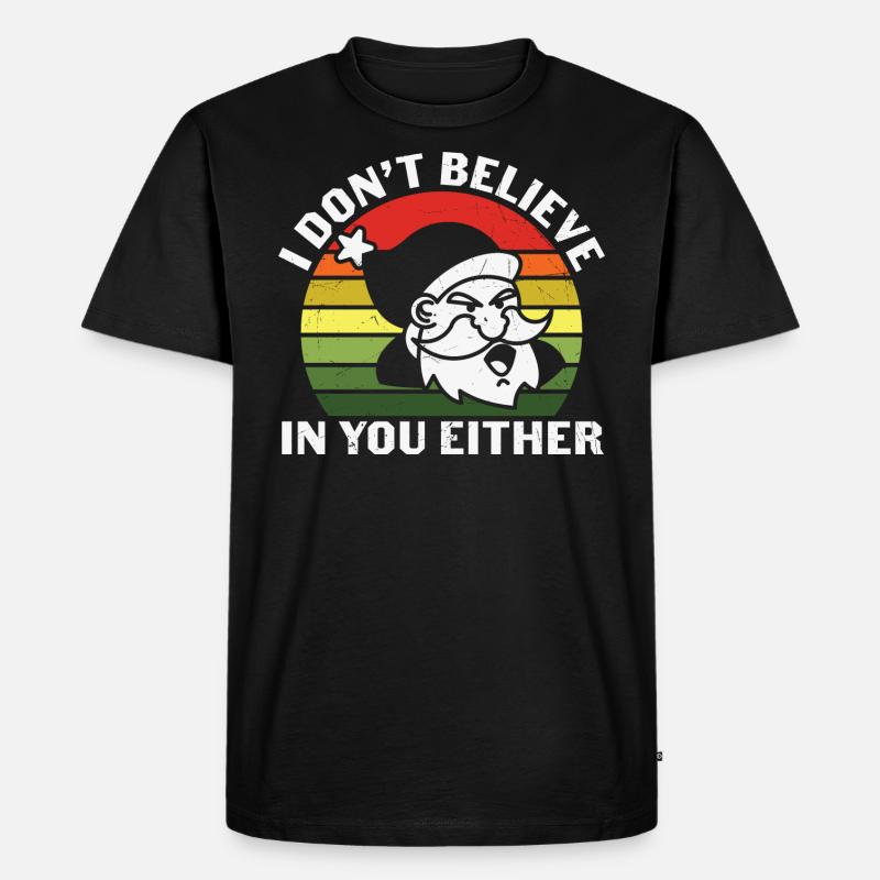 Weihnachtsmann Pullover -Weihnachten Geschenke - Männer Premium Bio T-Shirt - Schwarz