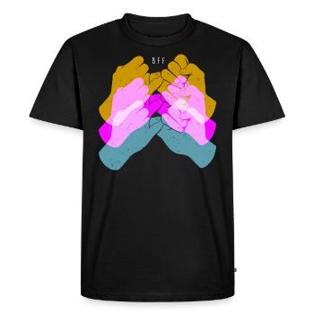 Amitié BFF Meilleurs amis pour toujours - T-shirt Premium bio Homme - noir - Devant - Nico (187cm)