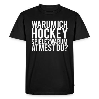 hockey - T-shirt Premium bio Homme - noir - Devant - Nico (187cm)