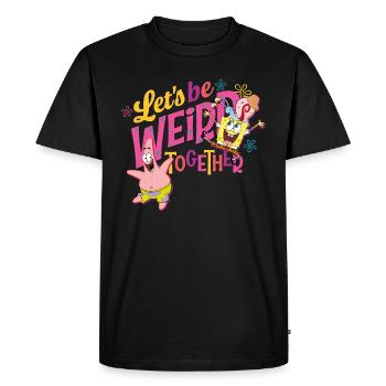 SpongeBob SquarePants Let's Be Weird Together - Men's Premium Organic T-Shirt - black - Front - Nico (187cm)