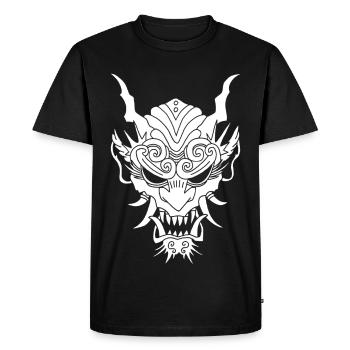 Démon gothique blanc - T-shirt Premium bio Homme - noir - Devant - Nico (187cm)