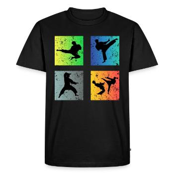 karaté - T-shirt Premium bio Homme - noir - Devant - Nico (187cm)