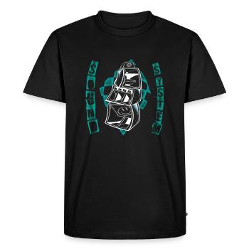 FREE Sound System techno party art - Men's Premium Organic T-Shirt - black - Front - Nico (187cm)