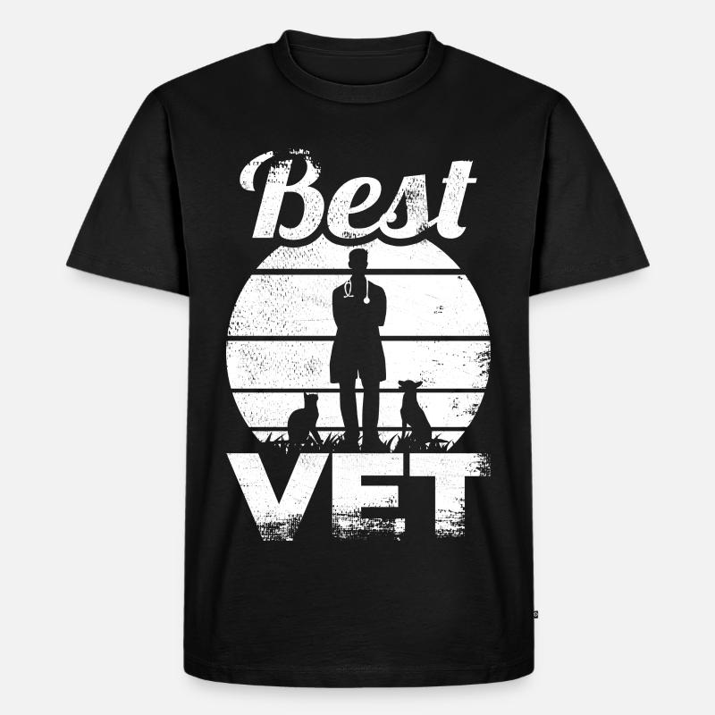 Bester Veterinär - Männer Premium Bio T-Shirt - Schwarz