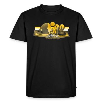 Mer du Nord 01 - T-shirt Premium bio Homme - noir - Devant - Nico (187cm)