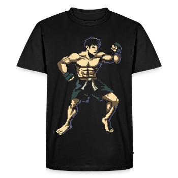 Graphiques Kickboxer Pixel - T-shirt Premium bio Homme - noir - Devant - Nico (187cm)
