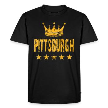 Étoiles de la couronne de Pittsburgh - T-shirt Premium bio Homme - noir - Devant - Nico (187cm)