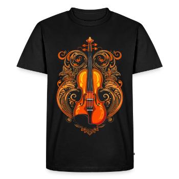 Violon Bande dessinée - T-shirt Premium bio Homme - noir - Devant - Nico (187cm)