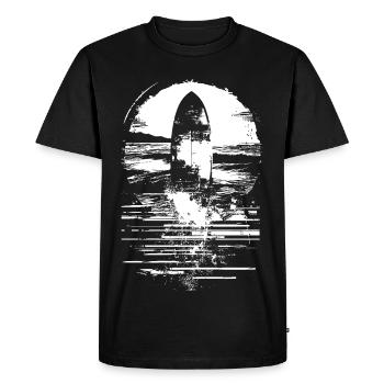 Dessin de planche de surf - T-shirt Premium bio Homme - noir - Devant - Nico (187cm)