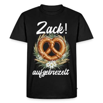 Bretzel traditionnel Zack Dressed Up Dirndl - T-shirt Premium bio Homme - noir - Devant - Nico (187cm)