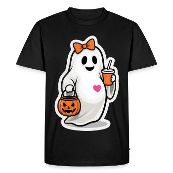 Halloween Enceinte Fantôme Drôle Fête - T-shirt Premium bio Homme - noir - Devant - Nico (187cm)