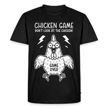 Chicken Game Don't look at the chicken Game over - Men's Premium Organic T-Shirt - black - Front - Nico (187cm)