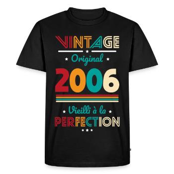 2006 – Vintage – Aged to perfection - Men's Premium Organic T-Shirt - black - Front - Nico (187cm)