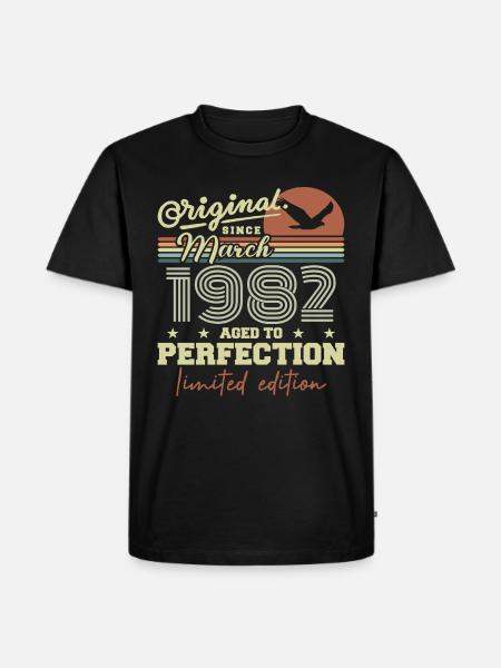 Birthday March 1982 - Men's Premium Organic T-Shirt - black
