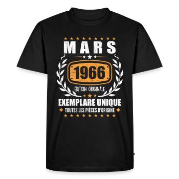 Original Mars 1966 Vintage Cadeau Anniversaire - T-shirt Premium bio Homme - noir - Devant - Nico (187cm)