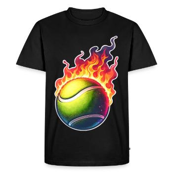 Tennis - T-shirt Premium bio Homme - noir - Devant - Nico (187cm)