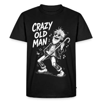 Cadeau de vieil retraité Vieil homme fou drôle - T-shirt Premium bio Homme - noir - Devant - Nico (187cm)