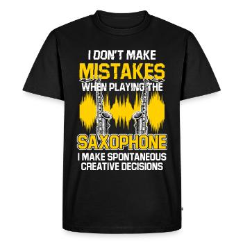 Saxophone drôle blague cadeau saxophone - T-shirt Premium bio Homme - noir - Devant - Nico (187cm)