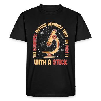 Méthode scientifique Poke Funny - T-shirt Premium bio Homme - noir - Devant - Nico (187cm)