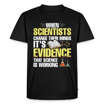 Les scientifiques changent d’avis Drôle - T-shirt Premium bio Homme - noir - Devant - Nico (187cm)