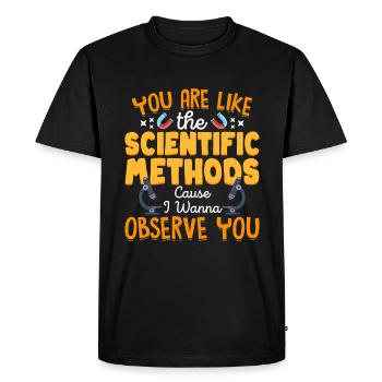 Ils sont comme une méthode scientifique - T-shirt Premium bio Homme - noir - Devant - Nico (187cm)