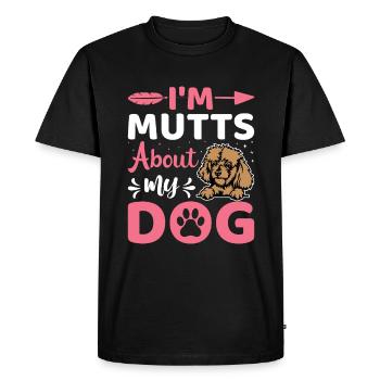 I'm Mutts About Dog Poodle Funny Dog Owners - Men's Premium Organic T-Shirt - black - Front - Nico (187cm)