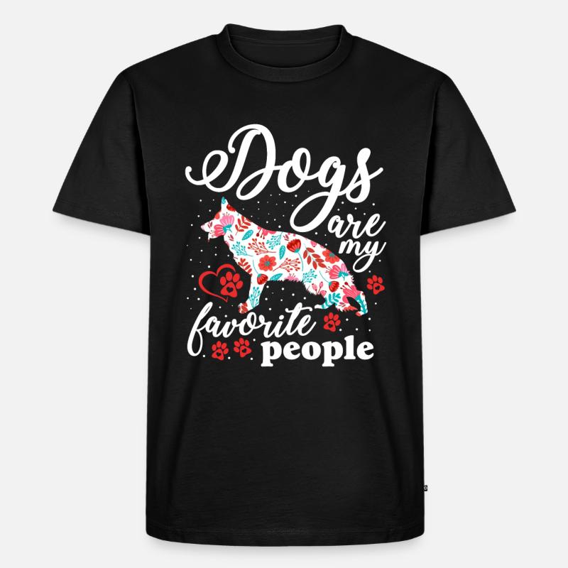 Deutsche Schäferhunde Sind Lieblingsmenschen - Männer Premium Bio T-Shirt - Schwarz