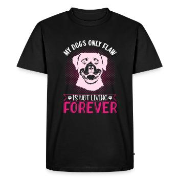 Rottweiler Dog's Only Flaw Funny Graphics For - Men's Premium Organic T-Shirt - black - Front - Nico (187cm)