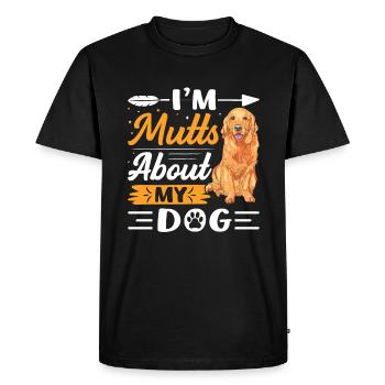 I Am Mutts About Dog Beagle Funny - Men's Premium Organic T-Shirt - black - Front - Nico (187cm)