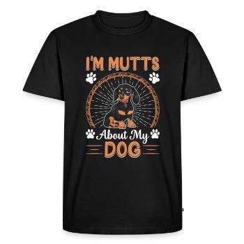 I'm Mutts About Dog Dachshund Funny Dog Owners - Men's Premium Organic T-Shirt - black - Front - Nico (187cm)