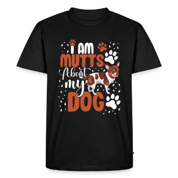 I Am Mutts About Dog Chihuahua Funny - Men's Premium Organic T-Shirt - black - Front - Nico (187cm)