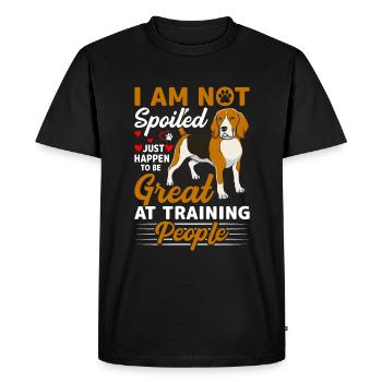Beagle je ne suis pas gâté drôle - T-shirt Premium bio Homme - noir - Devant - Nico (187cm)