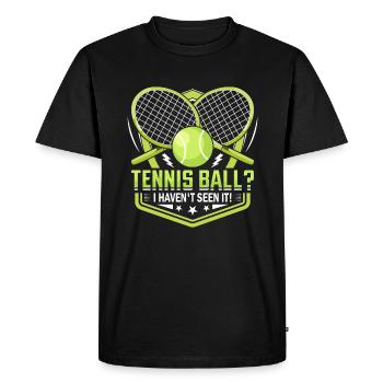 Tennis Ball Hab's Not Seen Yet Fun Sports - Men's Premium Organic T-Shirt - black - Front - Nico (187cm)