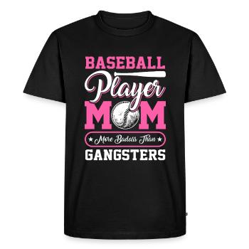 Mère joueuse de baseball - Baseball - T-shirt Premium bio Homme - noir - Devant - Nico (187cm)