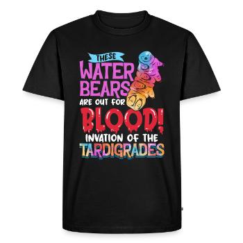 Ces ours d’eau sont sortis pour Blood Water Bear - T-shirt Premium bio Homme - noir - Devant - Nico (187cm)