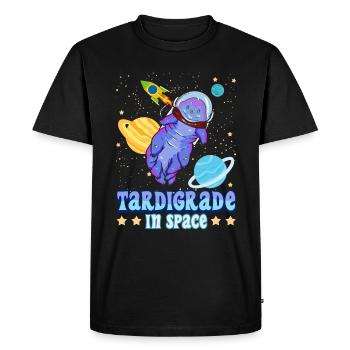 Tardigrades dans l’espace Ours d’eau - T-shirt Premium bio Homme - noir - Devant - Nico (187cm)