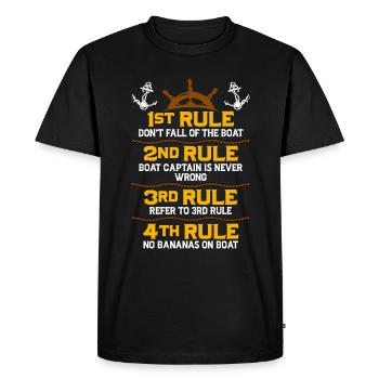 1. Rule Do not fall off the boat - pontoon boat - Men's Premium Organic T-Shirt - black - Front - Nico (187cm)